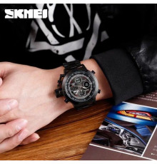 Повседневные мужские часы SKMEI 1515BK BLACK, Часы мужские элитные оригинальные Крутые HJ-66
