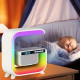 Годинник хамелеон з термометром будильник нічник RGB G3, Нічний світильник з зарядним пристроєм TM-94
