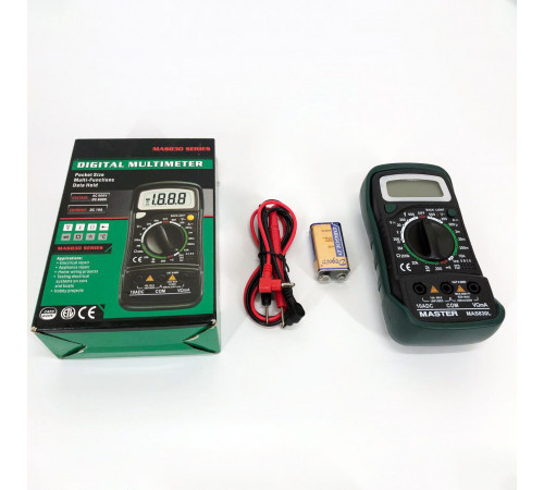 Тестер электрический мультиметр Mastech MAS830L, Проверенный мультиметр, Тестер проверки напряжения DH-98
