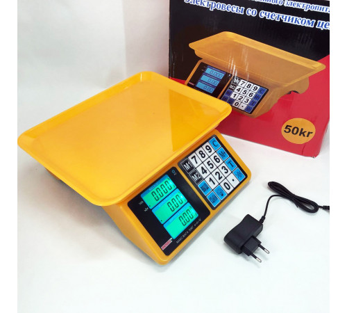 Ваги для продуктів Matarix MX-412 до 50 кг, Ваги торгові 50 кг на стіл Товарні торгові EG-38