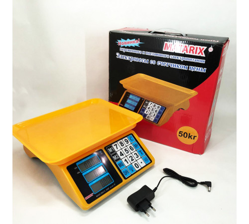 Ваги для продуктів Matarix MX-412 до 50 кг, Ваги торгові 50 кг на стіл Товарні торгові EG-38