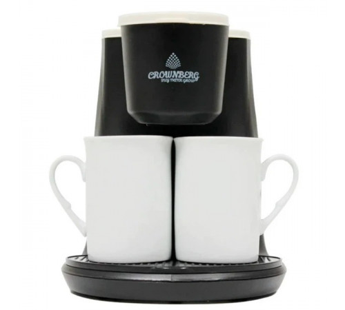 Капельная электрическая кофеварка для дома на 2 чашки Crownberg CB-1568 500Вт KA-93