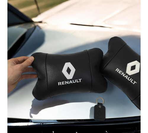 Автоподушка для голови і шиї Renault Рено, Автомобільна подушка в подарунок, Автоподушки з логотипом IL-26 за 1594 грн