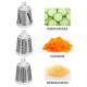 Овощерезка мультислайсер Tabletop Drum Grater Kitchen Master Терка для овощей и фруктов 3 насадки. Цвет: белый SK-67