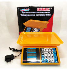 Ваги для продуктів Matarix MX-412 до 50 кг, Ваги торгові 50 кг на стіл Товарні торгові EG-38
