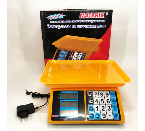 Ваги для продуктів Matarix MX-412 до 50 кг, Ваги торгові 50 кг на стіл Товарні торгові EG-38