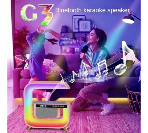 Годинник хамелеон з термометром будильник нічник RGB G3, Нічний світильник з зарядним пристроєм TM-94