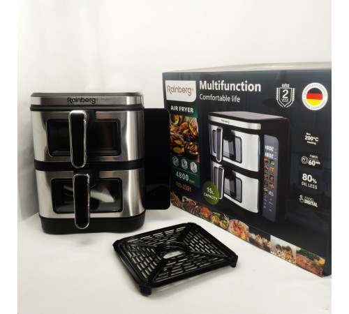Мини фритюрница Rainberg RB-2331 4800Вт 15л, Фритюрница без масла для жарки сырных палочек EG-45