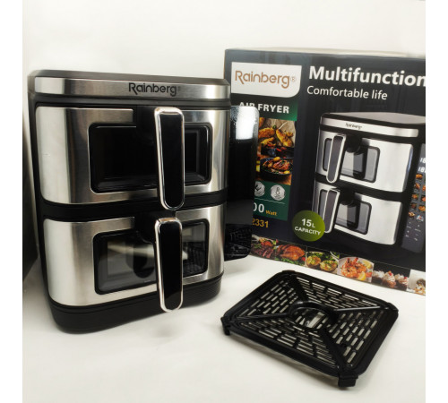 Мини фритюрница Rainberg RB-2331 4800Вт 15л, Фритюрница без масла для жарки сырных палочек EG-45