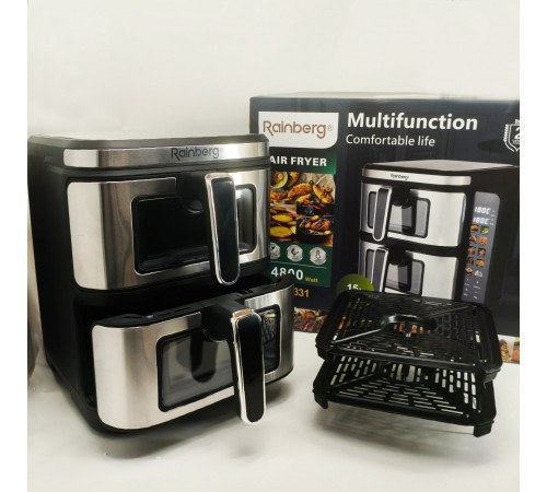 Мини фритюрница Rainberg RB-2331 4800Вт 15л, Фритюрница без масла для жарки сырных палочек EG-45