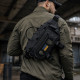 Тактическая сумка-бананка через черное плечо с Cordura 1000D, поясная мужская сумка с VELCRO и карабином HN-45
