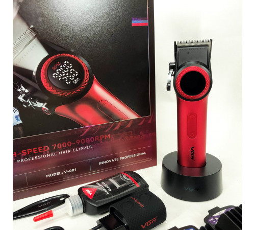 Набор для стрижки волос на аккумуляторе VGR V-001 RED, Электронная машинка для стрижки RP-46