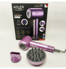 Електричний фен для укладання ADLER AD 2270P 1600Вт, Потужний фен для сушіння та укладання волосся IG-52