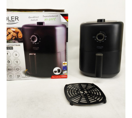 Аерогриль для випічки Adler AD 6310 2200Вт 3Л, Мультипіч з функцією аерофритюрниці і грилем FK-33