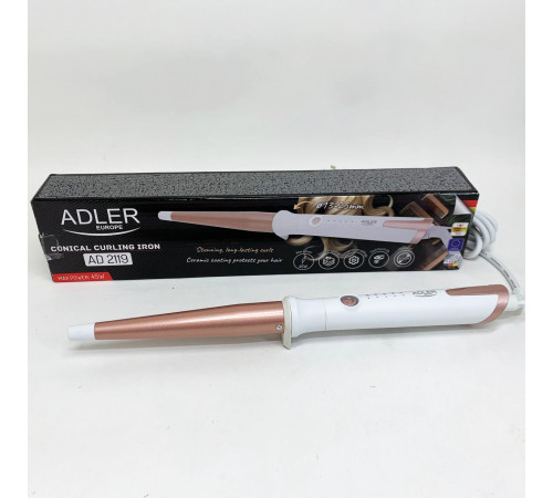 Конусная плойка для завивки и укладки Adler, Плойка для волос с комфортом создания завивки LS-41