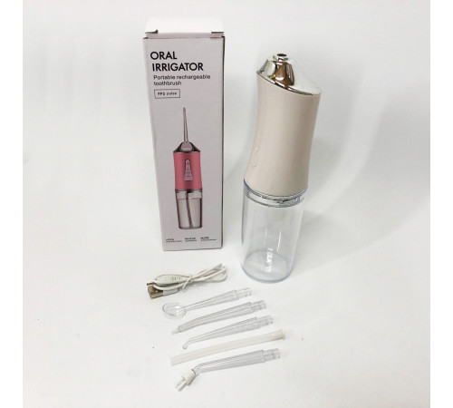 Ирригатор для чистки зубов и полости рта Oral Irrigator с аккумулятором и сменными насадками White TN-57