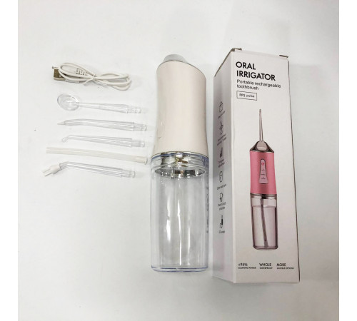 Ирригатор для чистки зубов и полости рта Oral Irrigator с аккумулятором и сменными насадками White TN-57