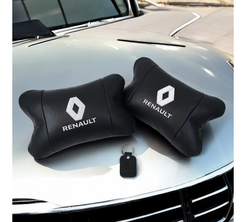 Автоподушка для голови і шиї Renault Рено, Автомобільна подушка в подарунок, Автоподушки з логотипом IL-26 за 1594 грн