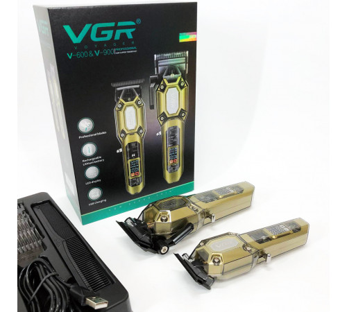 Хороші машинки для стрижки волосся для дому VGR 2 в 1 VGR V-600 V-900, Професійний бездротовий тример OQ-38