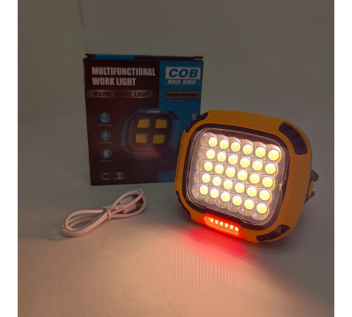 Прожектор для кемпинга с белым, желтым и красным светом и Power bank Yellow WO-59
