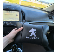 Подушки под голову в машину Peugeot Пежо, Автомобильная подушка для шеи с лого, Авто подушки в машину ZA-47