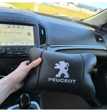 Подушки под голову в машину Peugeot Пежо, Автомобильная подушка для шеи с лого, Авто подушки в машину ZA-47