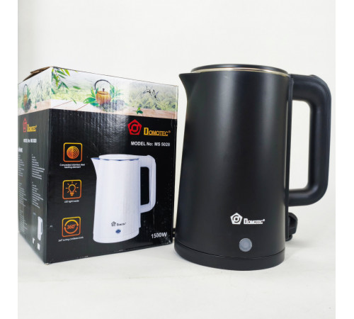 Електрочайник відмінний Domotec MS-5028 1.8л 1800Вт, Чайник для дому зручний, Найкращий чайник WU-38 за 690 грн