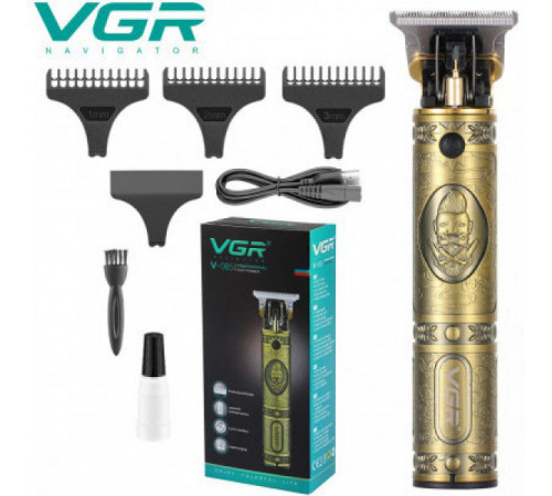 Машинка для стрижки чоловіча VGR V-085, Машинка для стрижки волосся без шуму Тример скронь CM-71