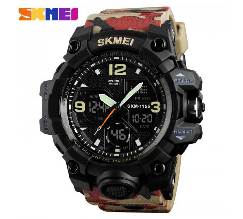 Кращий тактичний годинник SKMEI 1155BAG, Фірмовий спортивний годинник Спортивно-тактичний EA-19
