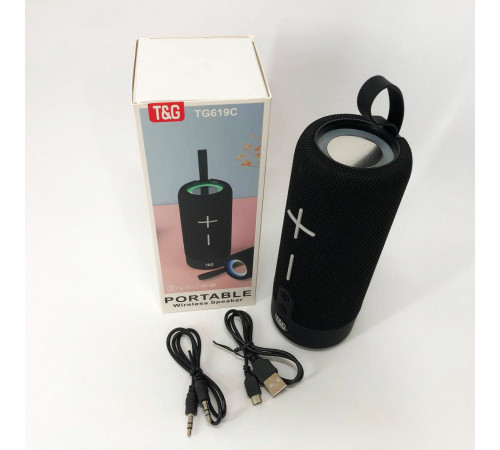 Блютуз колонка с хорошим звуком TG619C, Колонка для музыки Блютуз с подсветкой JS-44