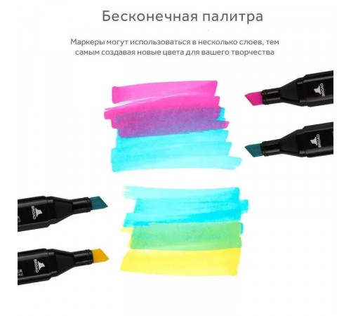 Маркери для скетчингу набір, Якісні двосторонні спиртові маркери, Круті фломастери для малювання GN-26