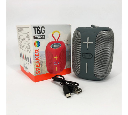 Бездротова портативна колонка для музики TG658, Bluetooth колонка з зарядкою від usb NW-64