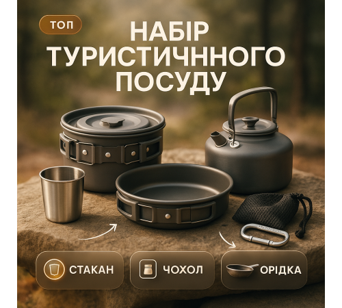 Столовый набор для пикника, Набор туристической посуды для пикника-кемпинга Легкая посуда туризма XE-68