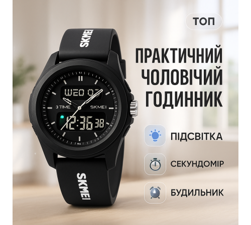 Мужские водостойкие спортивные тактические наручные часы SKMEI, Водонепроницаемое часы EZ-61