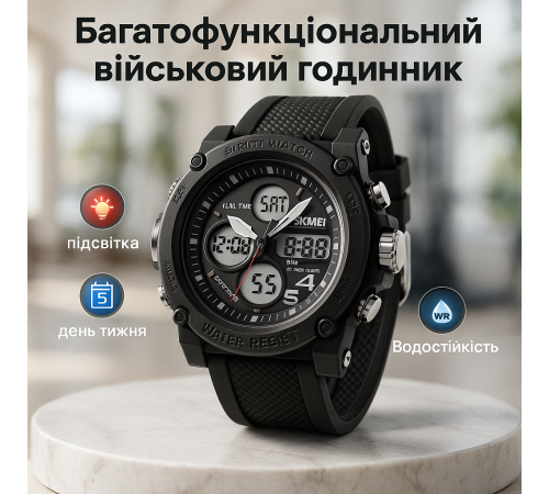 Часы наручнные спортивные, Качественные мужские тактические часы Ударостойкие водонепроницаемые DN-95