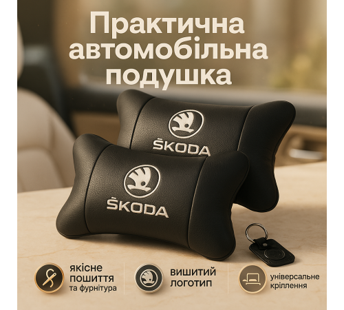 Подушки-подголовники на сидения автомобиля, Подушка под шею с логотипом, Подушки под голову автомобиль PT-53
