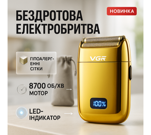 Електрична бритва для догляду за бородою, Бритва професійна для гоління Електробритва чоловіків ZI-94