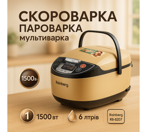 Мультиварка в магазині, Мультиварка з антипригарним покриттям з безліччю програм WS-42