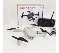 Квадрокоптер E88 мини дрон с HD камерой FPV до 20 мин полета 2 АКБ и КЕЙС TN-88