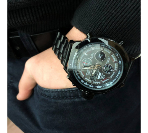 Повсякденний кварцовий наручний чоловічий годинник SKMEI 1515BK BLACK, Якісний чоловічий годинник ZL-26