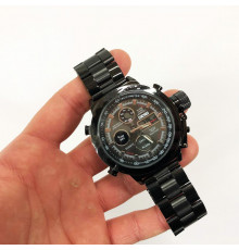 Повсякденний кварцовий наручний чоловічий годинник SKMEI 1515BK BLACK, Якісний чоловічий годинник ZL-26