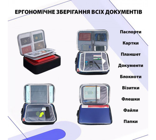 Дорожный кейс сумка органайзер для хранения документов и гаджетов с кодовым замком. Цвет: серый JU-51