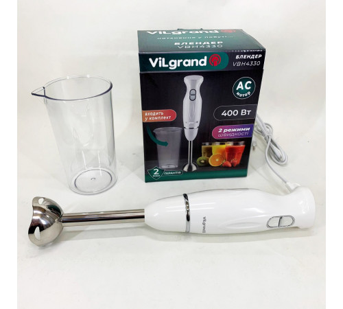 Кухонный блендер комбайн с чашей ViLgrand VBH4330 400 Вт, Электрический блендер блендеры стационарные AP-20