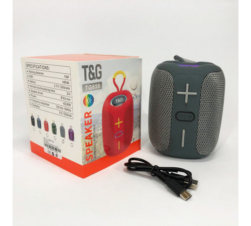 Бездротова портативна колонка для музики TG658, Bluetooth колонка з зарядкою від usb NW-64