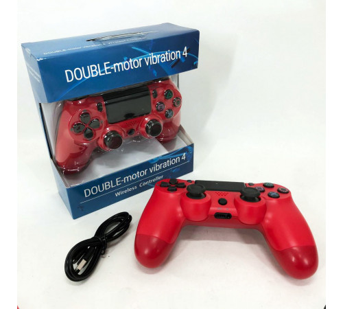 Джойстик DOUBLESHOCK для PS 4, бездротовий ігровий геймпад PS4/PC акумуляторний джойстик. Колір: червоний QR-70