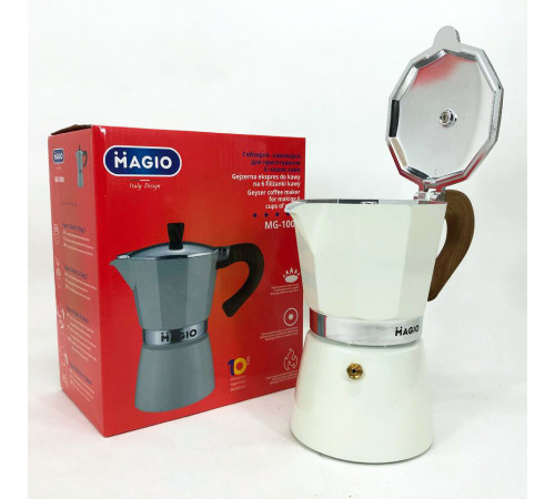 Кофеварка эспрессо для плиты Magio, Кофеварка гейзерная мокко гейзерного типа MI-36