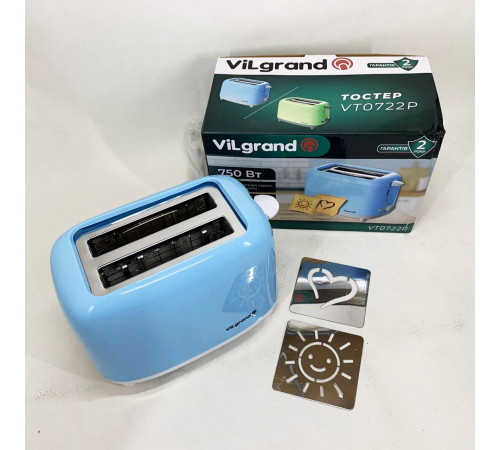 Тостер для офиса и кафе VILGRAND VT0722P 750 Вт, Хороший тостер для хлеба, Хорошая тостерница KM-68