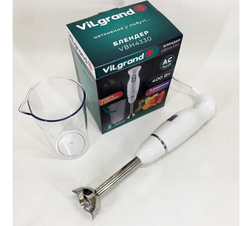 Кухонный блендер комбайн с чашей ViLgrand VBH4330 400 Вт, Электрический блендер блендеры стационарные AP-20