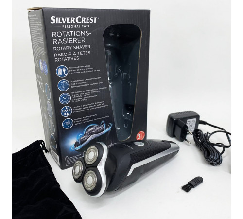 Бритва сеточная профессиональная Silver Crest SRR 3.7 C3, Беспроводная электробритва для бороды ID-40