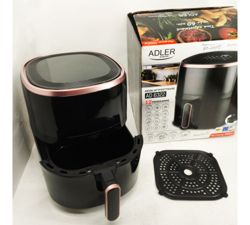 Аэрогриль печь фритюрница Adler AD 6322 5Л 2000Вт, Аэрогриль для дома и кухни бытовой LE-11